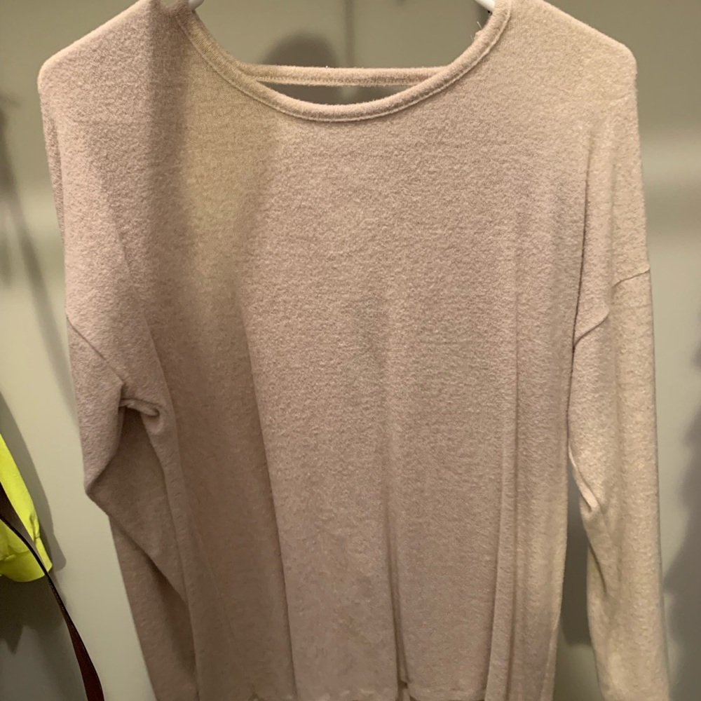 Lace back sweater